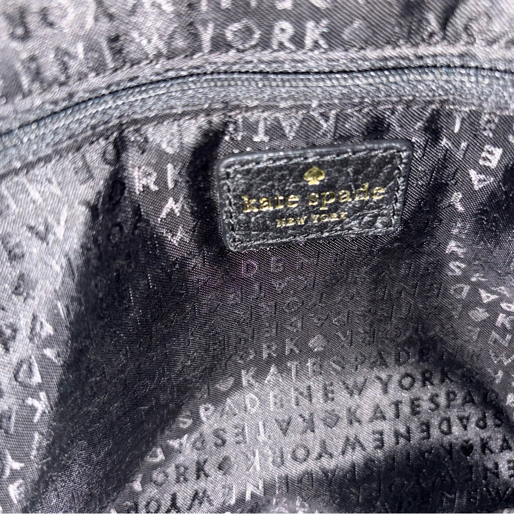 kate spade Black Pebbled Leather Satchel with Top Handles - Picture 10 of 15